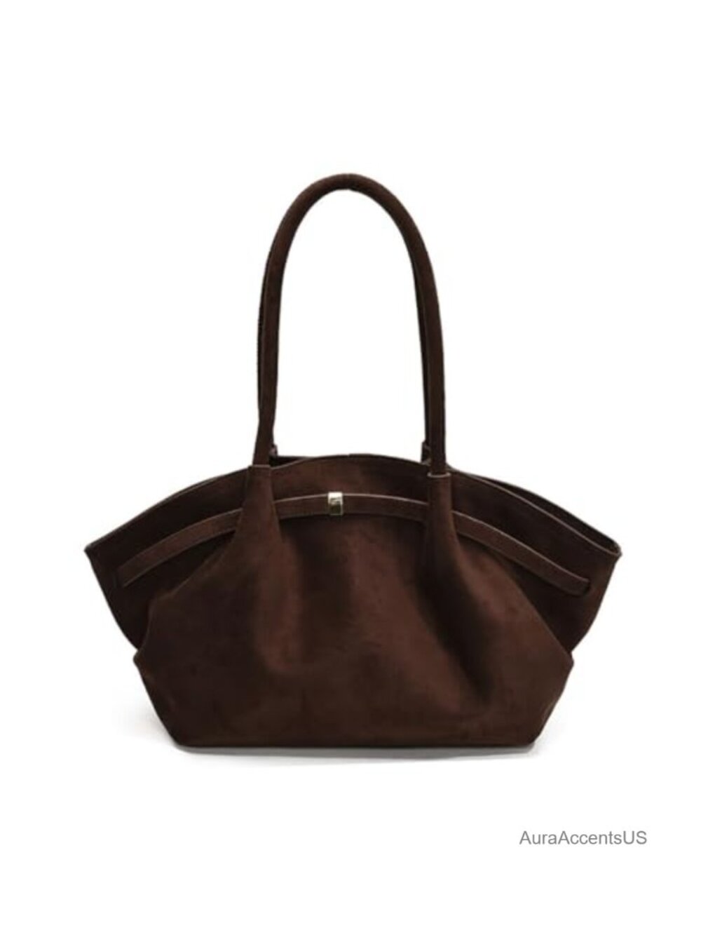 Vintage Faux Suede Women's Large-Capacity Work Tote Bag Shoulder Handbag